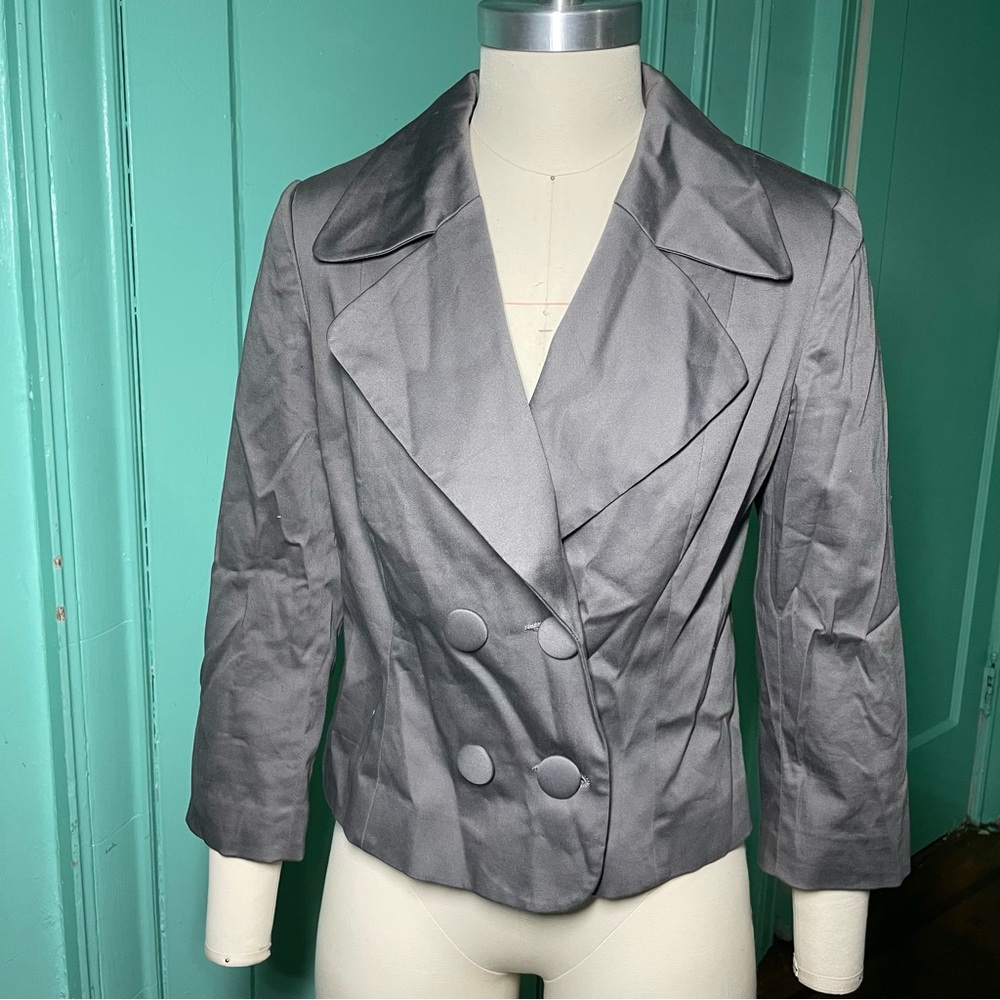 Grey Double-Breasted Blazer